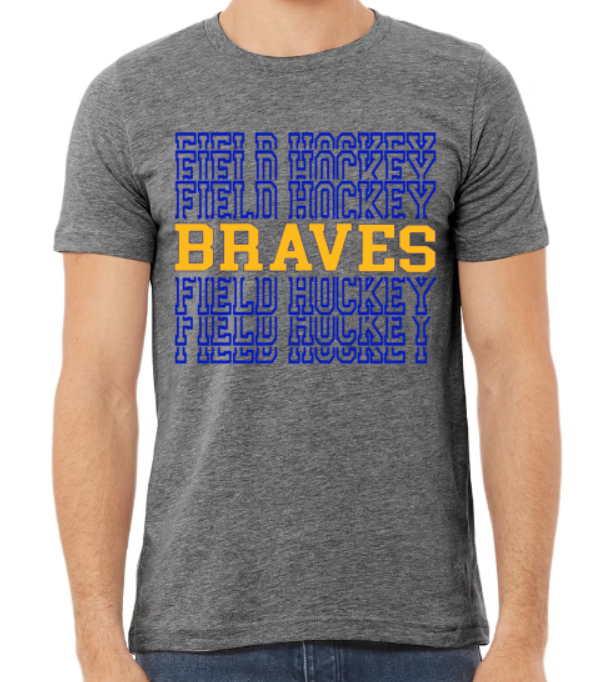 Braves Field Hockey repeat grey triblend t-shirt