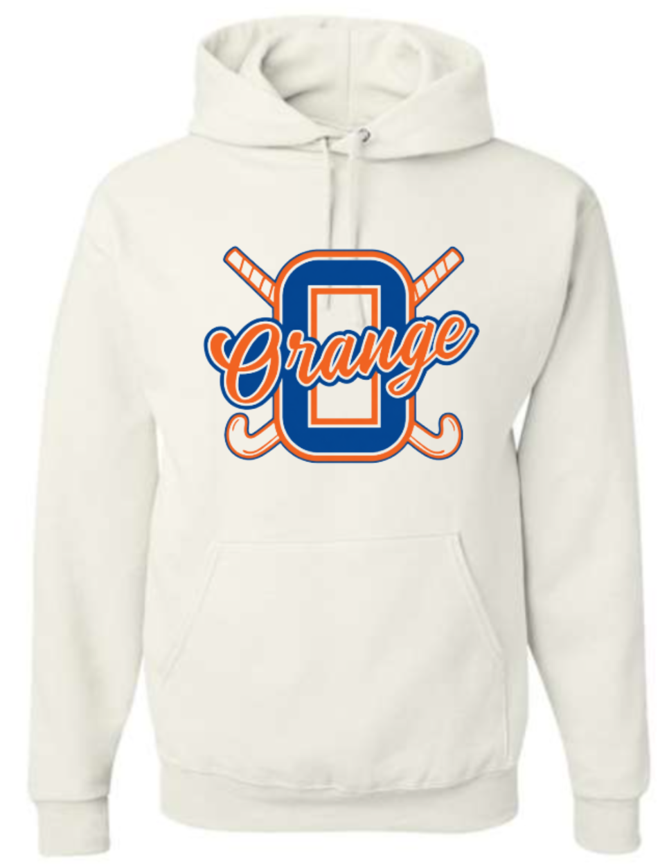 Orange FH logo white hoodie