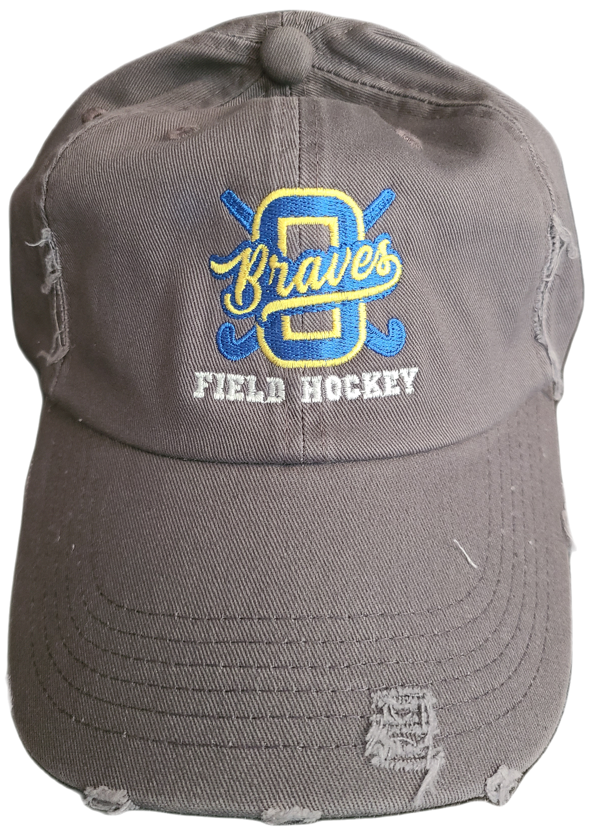 Braves grey distressed hat