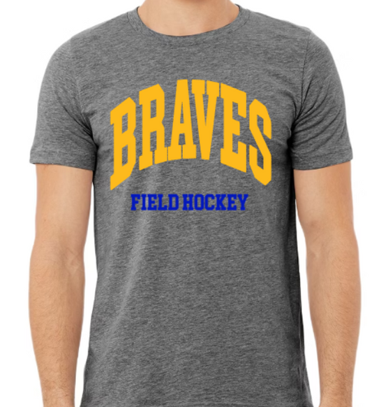 Arched Braves Field Hockey grey 50/50 t-shirt