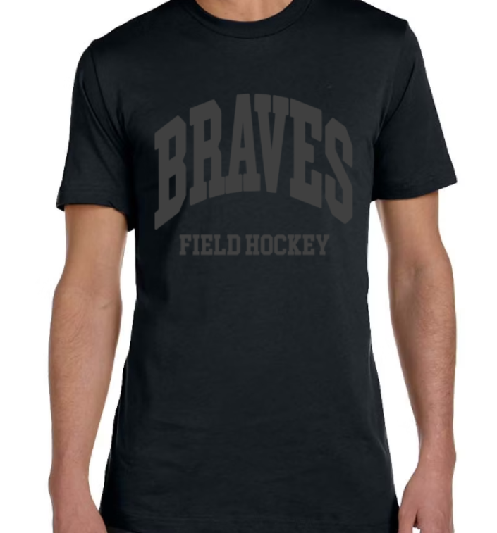 Blackout curved Braves FH tshirt triblend