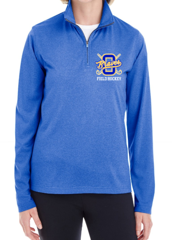 Braves FH blue ladies lightweight 1/4 zip
