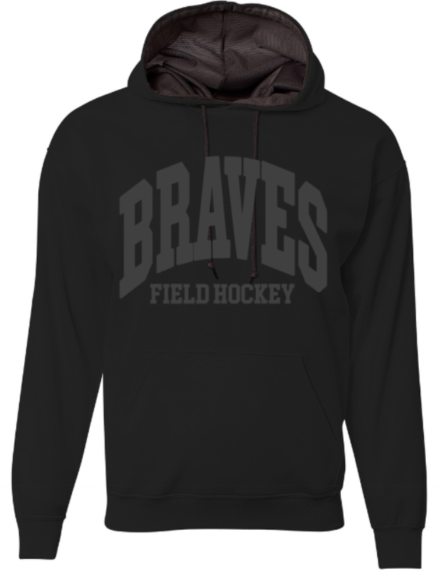 Black performance blackout Braves FH hoodie