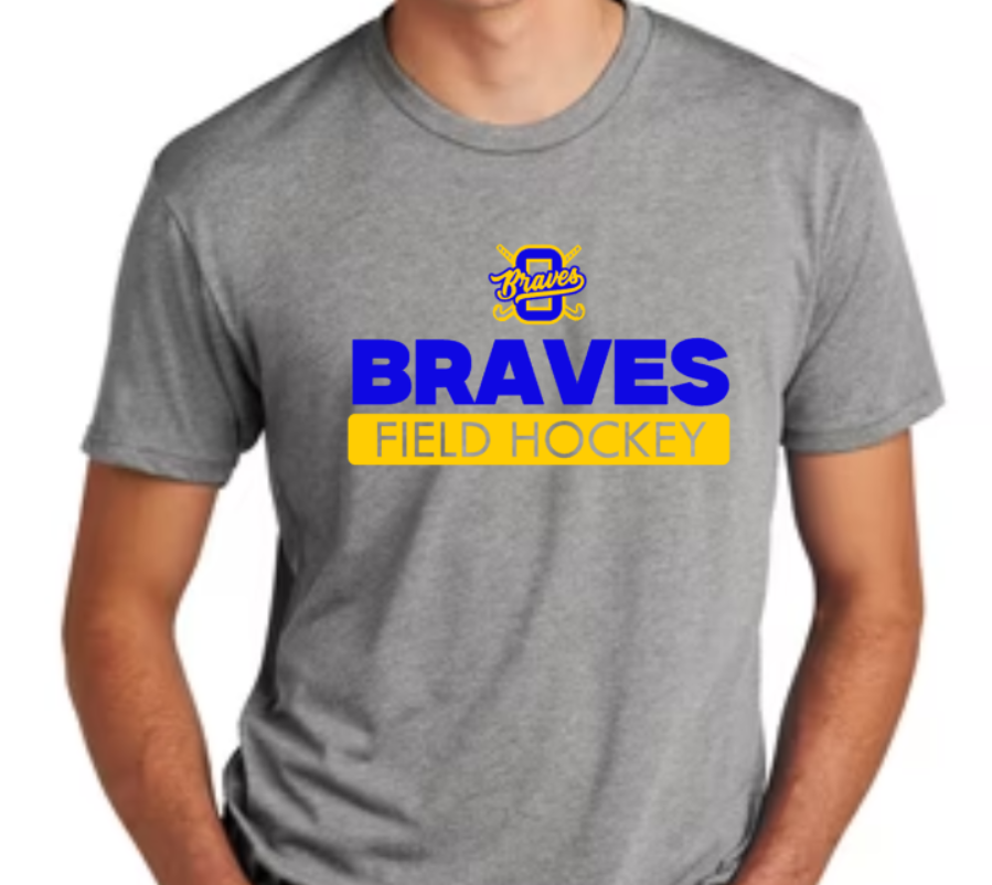 Braves Field Hockey gray 50/50 t-shirt