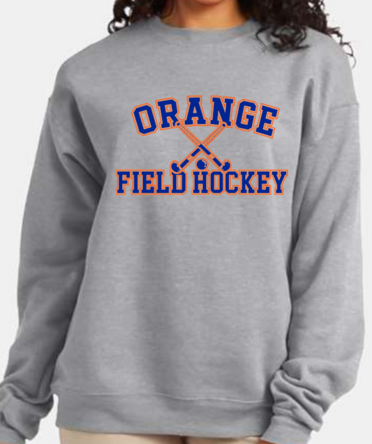 Orange FH crossed sticks crewneck sweatshirt grey