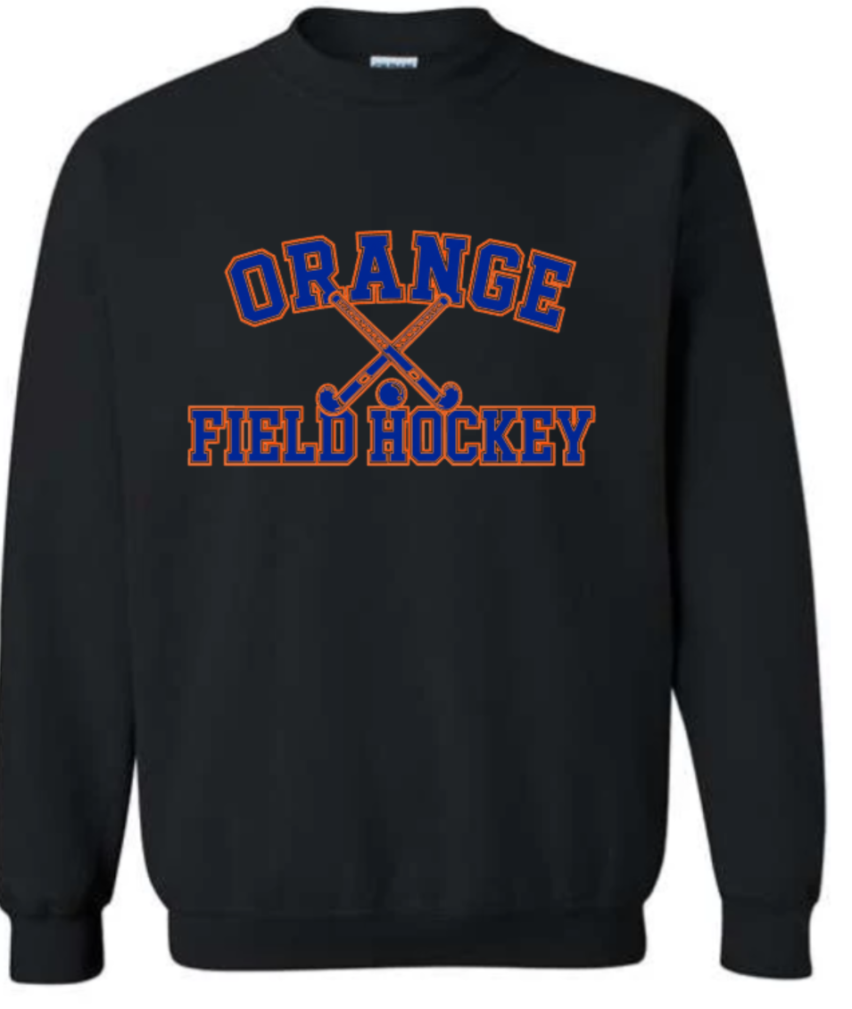 Orange FH crossed sticks crewneck sweatshirt black