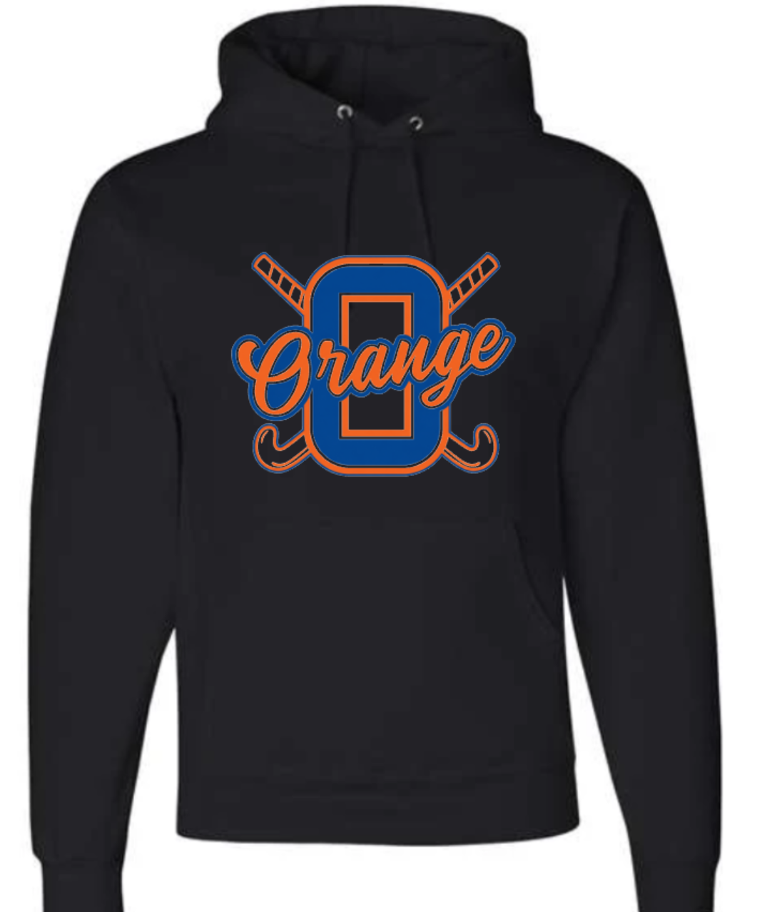 Orange FH logo black hoodie