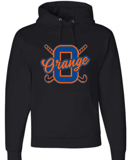 Orange FH logo black hoodie
